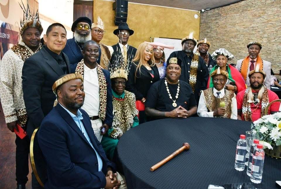 King Clyde Rivers speaking at Freedom Park South Africa Africa We Honor launch